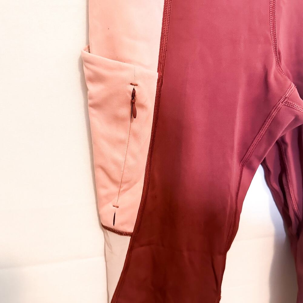 ATHLETA Colorblock All In 7/8 Pocket Tight in Berry Pink Sz. S - Picture 4 of 7